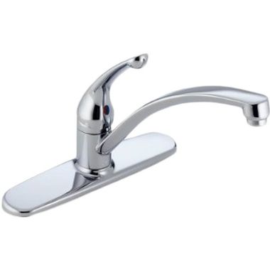 Click here to see Delta TP140-TP Delta Collins Single-Handle Tract-Pack Pull-Out Kitchen Faucet, Chrome - TP140-TP