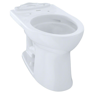 Click here to see Toto C454CUFG#01 Toto Drake II Universal Height Elongated Toilet Bowl with CeFiONtect, Cotton White - C454CUFG#01