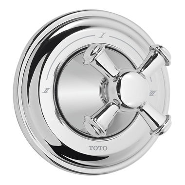 Click here to see Toto TS220XW#CP TOTO Vivian 3-Way Diverter Valve Trim, Cross Handle, Polished Chrome - TS220XW#CP