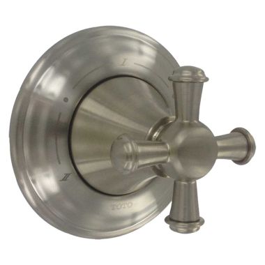 Click here to see Toto TS220X#BN TOTO Vivian 3-Way Diverter Valve Trim w/ Off, Cross Handle, Brushed Nickel - TS220X#BN