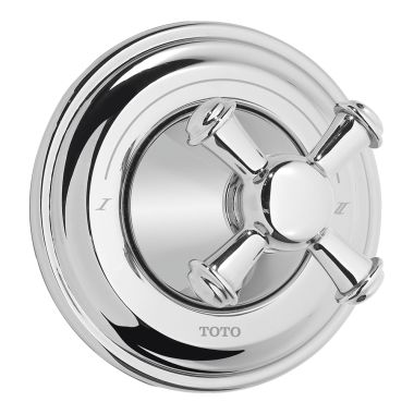 Click here to see Toto TS220X#CP TOTO Vivian 3-Way Diverter Valve Trim w/ Off, Cross Handle, Polished Chrome - TS220X#CP
