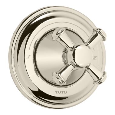 Click here to see Toto TS220X#PN TOTO Vivian 3-Way Diverter Valve Trim w/ Off, Cross Handle, Polished Nickel - TS220X#PN