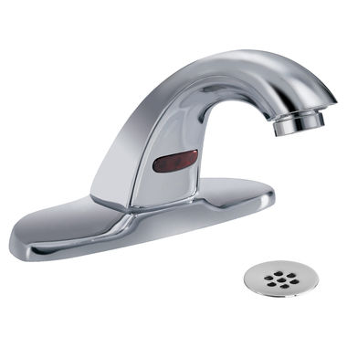 Click here to see Delta 591LF-HGMHDF Delta 591LF-HGMHDF Battery Operated Electronic Faucet w/ Grid Strainer (Chrome)