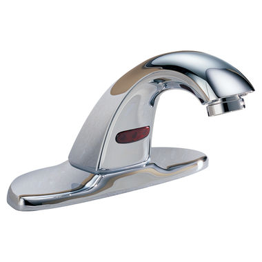 Click here to see Delta 591LF-LGHGMHDF Delta 591LF-LGHGMHDF Battery Operated Electronic Faucet w/ Grid Strainer Chrome