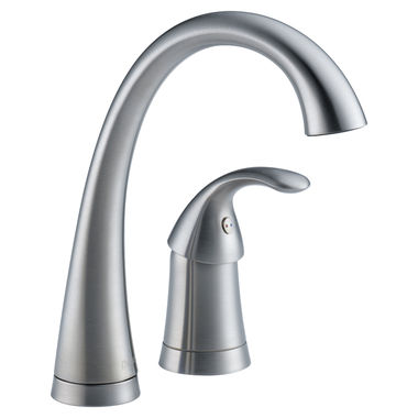Click here to see Delta 1980-AR-DST Delta Pilar Single Handle Bar/Prep Faucet, 2 Hole, Arctic Stainless - 1980-AR-DST