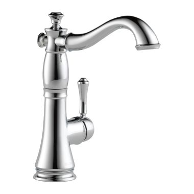 Click here to see Delta 1997LF Delta Cassidy Single-Handle Deck-Mount Chrome Bar/Prep Sink Faucet with Ceramic Disc Cartridge, 1.5 GPM, Lever Handle, ADA-Compliant - 1997LF