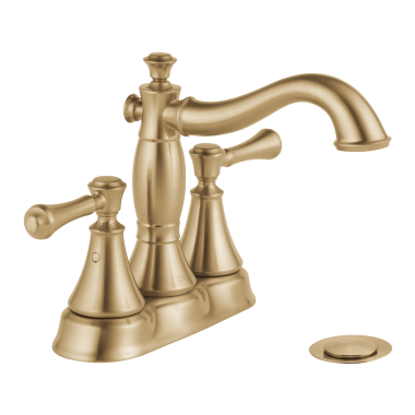 Click here to see Delta 2597LF-CZMPU Delta Cassidy Centerset Lavatory Faucet, Hook Spout, 4