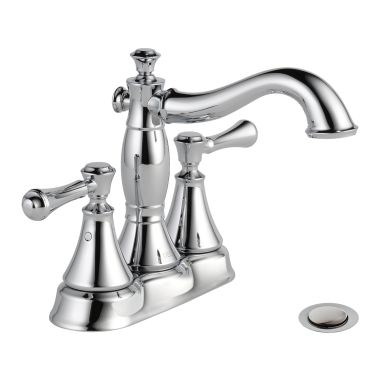 Click here to see Delta 2597LF-MPU Delta Cassidy Centerset Lavatory Faucet, Hook Spout, 4