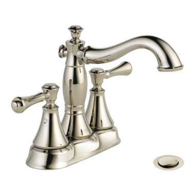 Click here to see Delta 2597LF-PNMPU Delta Cassidy Centerset Lavatory Faucet, Hook Spout, 4