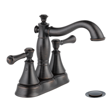 Click here to see Delta 2597LF-RBMPU Delta Cassidy Centerset Lavatory Faucet, Hook Spout, 4