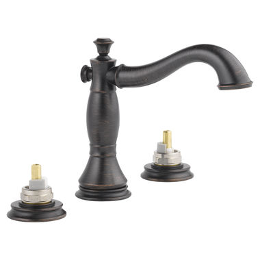 Click here to see Delta 3597LF-RBMPU-LHP Delta Cassidy Hook Spout Venetian Bronze Lavatory Faucet for 6