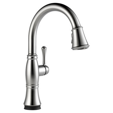 Click here to see Delta 9197T-AR-DST Delta 9197T-AR-DST Arctic Stainless Pulldown Kitchen Faucet-Touch Activated