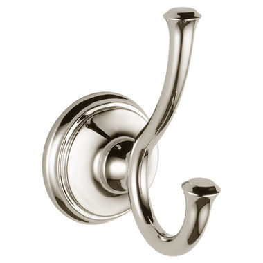 Click here to see Delta 79735-PN Delta Cassidy Double Robe Hook, Polished Nickel - 79735-PN