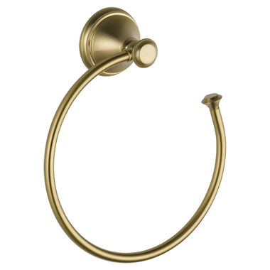 Click here to see Delta 79746-CZ Delta Cassidy Wall Mounted Towel Holder with Mounting Hardware and Mounting Template, Champagne Bronze - 79746-CZ