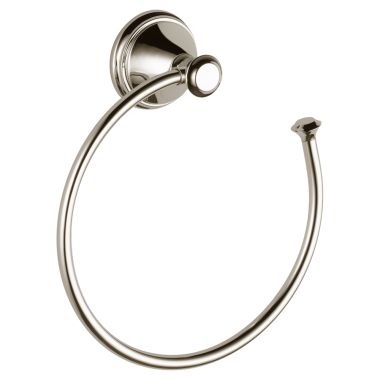 Click here to see Delta 79746-PN Delta Cassidy Wall Mounted Towel Holder with Mounting Hardware and Mounting Template, Polished Nickel - 79746-PN
