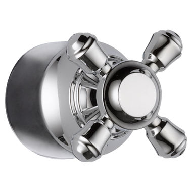 Click here to see Delta H595 Delta Cassidy 2-9/16in Chrome Metal Cross Handle Kit for Transfer Valve, ADA-Compliant - H595