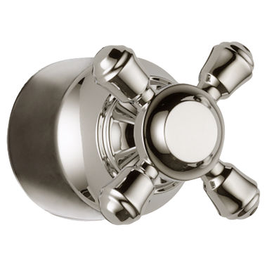Click here to see Delta H595PN Delta Cassidy 2-9/16in Polished Nickel Metal Cross Handle Kit for Transfer Valve, ADA-Compliant - H595PN