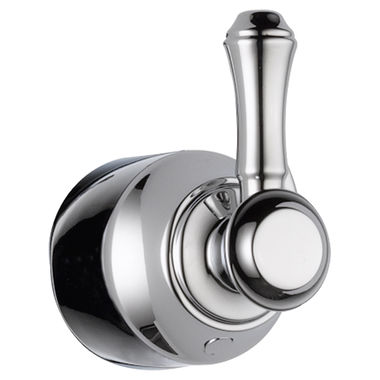 Click here to see Delta H597 Delta Cassidy 2-1/2in Chrome Metal Lever Handle Kit with Set Screw for Transfer Valve, ADA-Compliant - H597