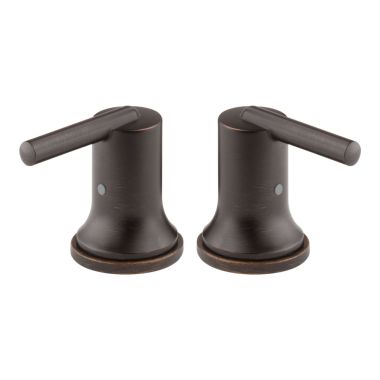 Click here to see Delta H659RB Delta Trinsic Venetian Bronze Metal Lever Handle Set for T2758-RB Roman Tub Faucet Trim - H659RB