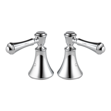 Click here to see Delta H697 Delta Cassidy 3-7/8in Chrome Metal Lever Handle Set for T2797-LHP and T4797-LHP Roman Tub Trim, ADA-Compliant - H697