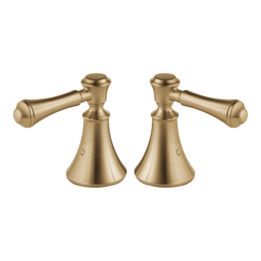 Click here to see Delta H697CZ Delta Cassidy 3-7/8in Champagne Bronze Metal Lever Handle Set for T2797-LHP and T4797-LHP Roman Tub Trim, ADA-Compliant - H697CZ