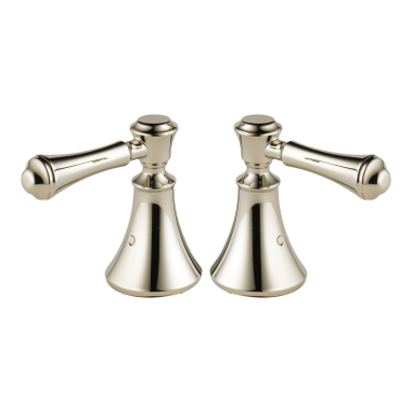 Click here to see Delta H697PN Delta Cassidy 3-7/8in Polished Nickel Metal Lever Handle Set for T2797-LHP and T4797-LHP Roman Tub Trim, ADA-Compliant - H697PN