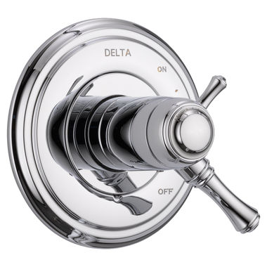 Click here to see Delta T17T097 Delta Cassidy TempAssure 17T Series Two-Handle Valve Trim, Lever Handles, Polished Chrome - T17T097