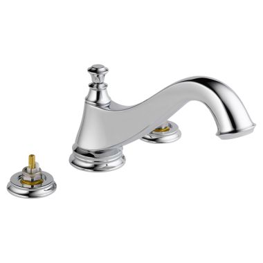 Click here to see Delta T2795-LHP Delta T2795-LHP Cassidy Roman Tub Trim (Less Handles) - Low Arc Spout, Chrome