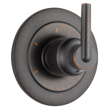 Click here to see Delta T11859-RB Delta Trinsic Single-Handle 3-Function Diverter Valve Trim, Lever Handle, 2-Port, Venetian Bronze - T11859-RB