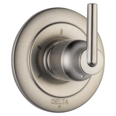 Click here to see Delta T11859-SS Delta Trinsic Single-Handle 3-Function Diverter Valve Trim, Lever Handle, 2-Port, Stainless Steel - T11859-SS