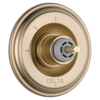 Click here to see Delta T11897-CZLHP Delta Cassidy 3-Function Diverter Valve Trim, Less Handle, 2-Port, Champagne Bronze - T11897-CZLHP
