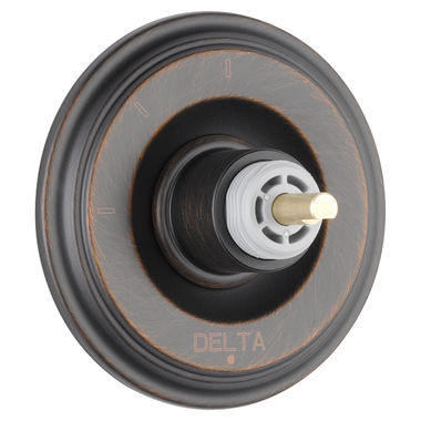 Click here to see Delta T11897-RBLHP Delta Cassidy 3-Function Diverter Valve Trim, Less Handle, 2-Port, Venetian Bronze - T11897-RBLHP