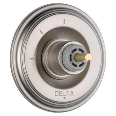 Click here to see Delta T11897-SSLHP Delta Cassidy 3-Function Diverter Valve Trim, Less Handle, 2-Port, Stainless Steel - T11897-SSLHP