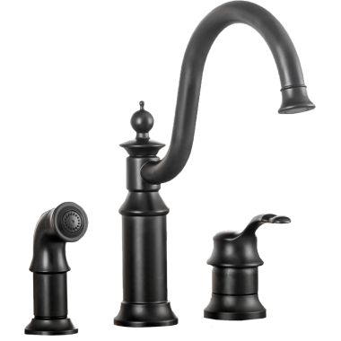 Click here to see Moen S711WR Moen S711WR Waterhill One Handle Kitchen Faucet in Wrought Iron