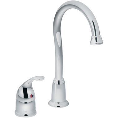 Click here to see Moen 4905 Moen Camerist Single Handle High Arc Bar/Prep Faucet, 2 Hole, Chrome - 4905
