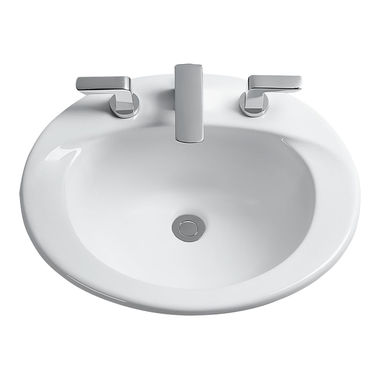 Click here to see Toto LT511G#01 Toto LT511G Cotton White Supreme Self Rimming Lavatory Single Hole SanaGloss ADA