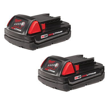 Click here to see Milwaukee 48-11-1811 RedLithium M18 48-11-1811 Compact Battery Pack, 18 V, Lithium-Ion