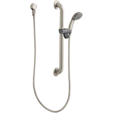 Click here to see Moen 52124GBM25CBN Moen 52124GBM25CBN Commercial Classic Brushed Nickel Slide Bar/Grab Bar Shower