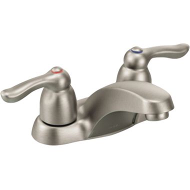 Click here to see Moen 8915CBN Moen 8915CBN M-Bition Brushed Nickel Two-Handle Lavatory Low Arc Faucet