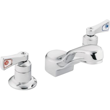 Click here to see Moen 8220F05 Moen M-Dura Chrome Commercial Lavatory High Arc Faucet with Lever Handles, 2.2 GPM - 8220F05 