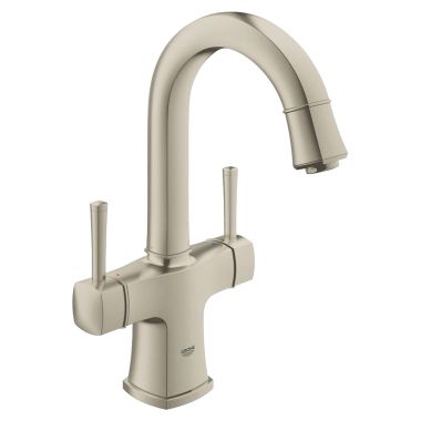 Click here to see Grohe 21108EN0 GROHE  21108EN0 Grandera One-Hole Two-Handle Bathroom Faucet - Brushed Nickel