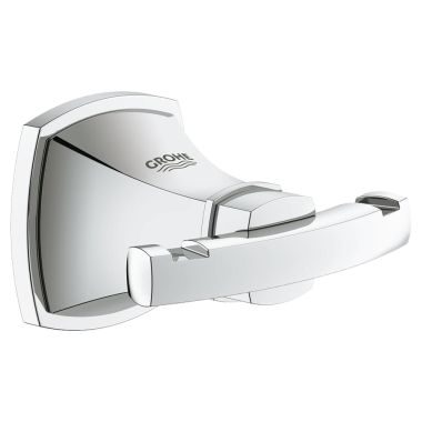 Click here to see Grohe 40631000 Grohe Grandera Double Robe Hook, StarLight Chrome - 40631000
