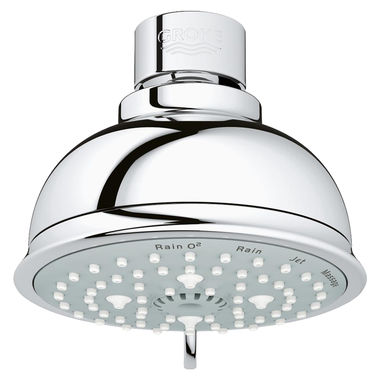 Click here to see Grohe 26045000 GROHE 26045000 Tempesta Rustic Shower Head - Chrome 