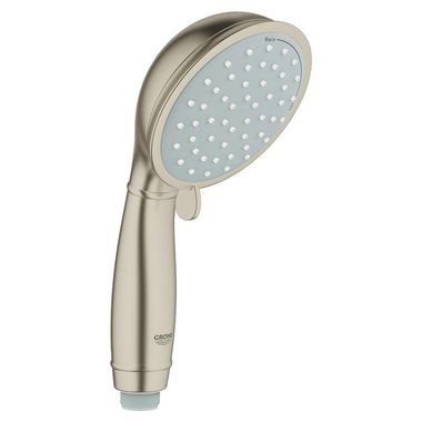 Click here to see Grohe 26048EN0 Grohe Tempesta Rustic Two-Function Hand Shower, SpeedClean  Technology, 2.0 GPM, 80 PSI, WaterSense, Brushed Nickel - 26048EN0