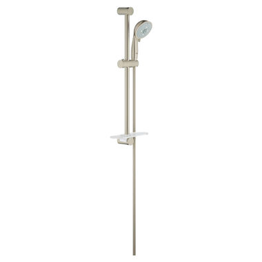 Click here to see Grohe 27609EN0 GROHE 27609EN0 Brushed Nickel Tempesta Rustic Hand Shower and Slide Bar
