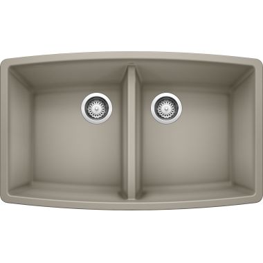 Click here to see Blanco 441290 Blanco 441290 Performa Truffle Equal Double Bowl Undermount Sink
