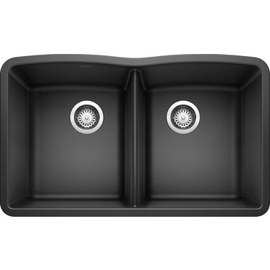 Click here to see Blanco 440184 Blanco 440184 Diamond Anthracite Equal Double Bowl Undermount Sink