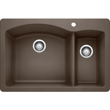 Click here to see Blanco 440197 Blanco 440197 Diamond Cafe Brown 1-1/2 Bowl Dual-Mount Sink