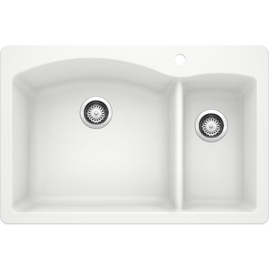 Click here to see Blanco 440200 Blanco 440200 Diamond White 1-1/2 Bowl Dual-Mount Sink