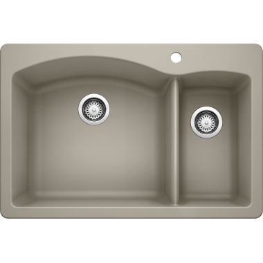 Click here to see Blanco 441282 Blanco 441282 Diamond Silgranit II Truffle 1-1/2 Bowl Dual-Mount Sink